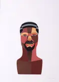 Derrick Adams, STYLE VARIATIONS 2 (Waves), 2020, screenprint and inkjet print on paper