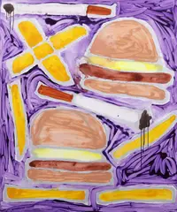 Katherine Bernhardt, Untitled, 2014, acrylic, spray paint on canvas