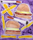 Katherine Bernhardt, Untitled, 2014, acrylic, spray paint on canvas
