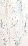 Salvador Dalí, Return, O Shulamite, 1968, drypoint etching with color stencil and hand applied gold leaf