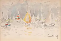André Hambourg, Untitled, watercolor on paper