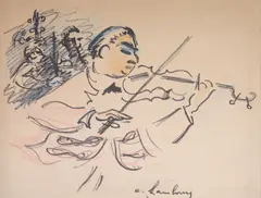 André Hambourg, Untitled, crayon and ink on paper