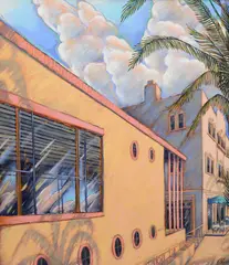 Gustavo Novoa, 1052 Ocean Drive Miami Beach, 1987, acrylic on board