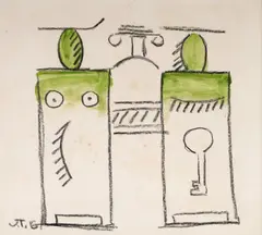 Untitled by Joaquín Torres-García, watercolor on paper, sold Feb 2026