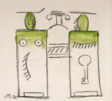 Joaquín Torres-García, Untitled, watercolor on paper