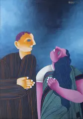 Dharmanarayan Dasgupta, Untitled, 1989, egg tempera on board