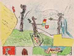 Roberto Matta, Pan Ton Io, 1968, lithograph on Arches paper