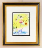 Marc Chagall, Swan Lake lithograph in colors, lithograph