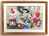 Marc Chagall, Romeo and Juliet off-set lithograph in color, lithograph