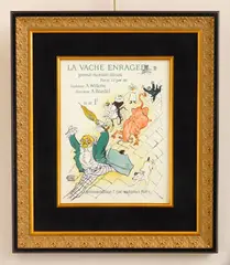 La Vache Enragee off-set lithograph in color by Henri de Toulouse-Lautrec, lithograph, offered Aug 2026
