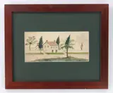 House in Landscape by George Washington Sully, watercolor and pencil on paper, matted and, offered Aug 2026