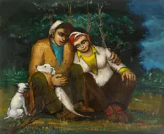 Albert Pels, You, Me and the Dogs, oil on canvas