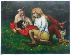 Albert Pels, Friends, oil on canvas