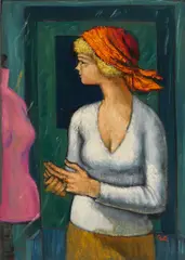 Albert Pels, Window Mannequin, oil on canvas