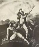 George Bellows, The Battle, lithograph, 1923, estate