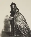 George Bellows, The Actress, lithograph, 1923-24