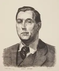 George Bellows, Portrait of Eugene Speicher, lithograph, 1923-24, estate