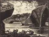Carroll Thayer Berry, Retired from the Sea- Maine Coast, woodcut
