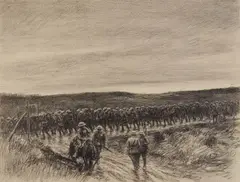 Kerr Eby, Infantry in Chateau-Thierry, lithograph, 1920-21