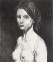 Raphael Soyer, La Fornarina, lithograph, 1971