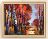 Michael Schofield, Beyond the Birch, oil on canvas, 2021
