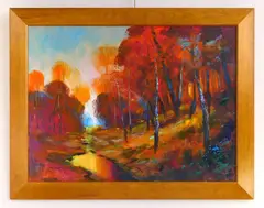 Michael Schofield, Autumn Landscape, oil on canvas, 2016