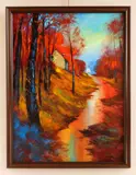 Michael Schofield, Colorful Creek, oil on canvas, 2016