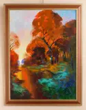 Michael Schofield, Autumn Light Before Night, oil on canvas, 2022