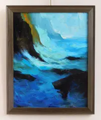 Ocean Blue by Michael Schofield, oil on canvas, 2016, offered Aug 2026