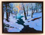 Michael Schofield, Frosty Creek, oil on canvas