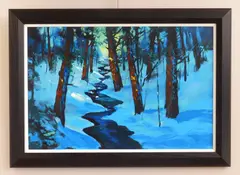 Michael Schofield, Reflections of Snow, oil on canvas, 2020