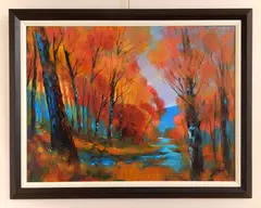 Michael Schofield, Crisp Autumn Day, oil on canvas, 2021