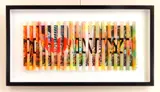 E. M. Zax, I Love NY hand-painted, mixed media polymorph on paper