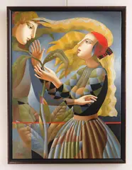 Oleg Zhivetin, The Date, oil on canvas