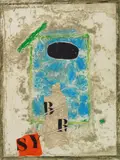 James Coignard, Otage, etching in carborundum with collage and string