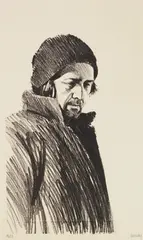 Stephen Conroy, Self-Portrait No. 1, lithograph, 2002