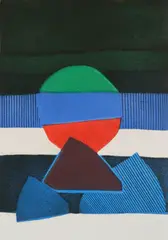 Bertrand Dorny, BAT, etching, aquatint, engraving and sand paper in colors, 1976
