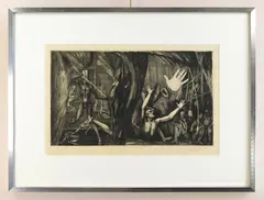 Ernst Fuchs, Die Blendung Samsons, lithograph, 1964