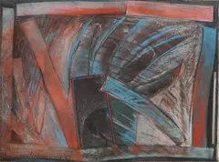 David Haberman, A Seven Deadly, mixed media on paper, 1988