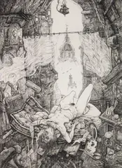 La Vierge aux Etrons by Philippe Mohlitz, engraving, 1981, offered Aug 2026