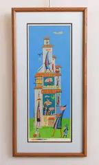 Guillermo Silva, Da Silva Santa Maria, lithograph in color