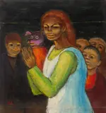 Puppeteer by Albert Pels, oil on canvas, offered Jun 2026