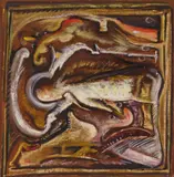 Hung By The Toes by Albert Pels, oil on canvas, 1986, offered Jun 2026