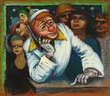 The Contemplating Clowns by Albert Pels, oil on canvas, offered Jun 2026