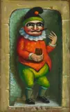Cigar Store Punch by Albert Pels, oil oanvas, 1985, offered Jun 2026