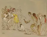 Abortion Clinic Incident by Albert Pels, oil on canvas, offered Jun 2026