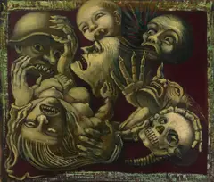 Isn't War Wonderful by Albert Pels, oil on canvas, offered Jun 2026