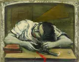 College Dropout by Albert Pels, oil on canvas, offered Jun 2026
