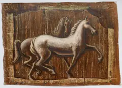 Two Horses by Albert Pels, oil on canvas, offered Jun 2026