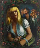 Portrait of a Blonde Woman in a Hat by Albert Pels, oil on canvas, offered Jun 2026